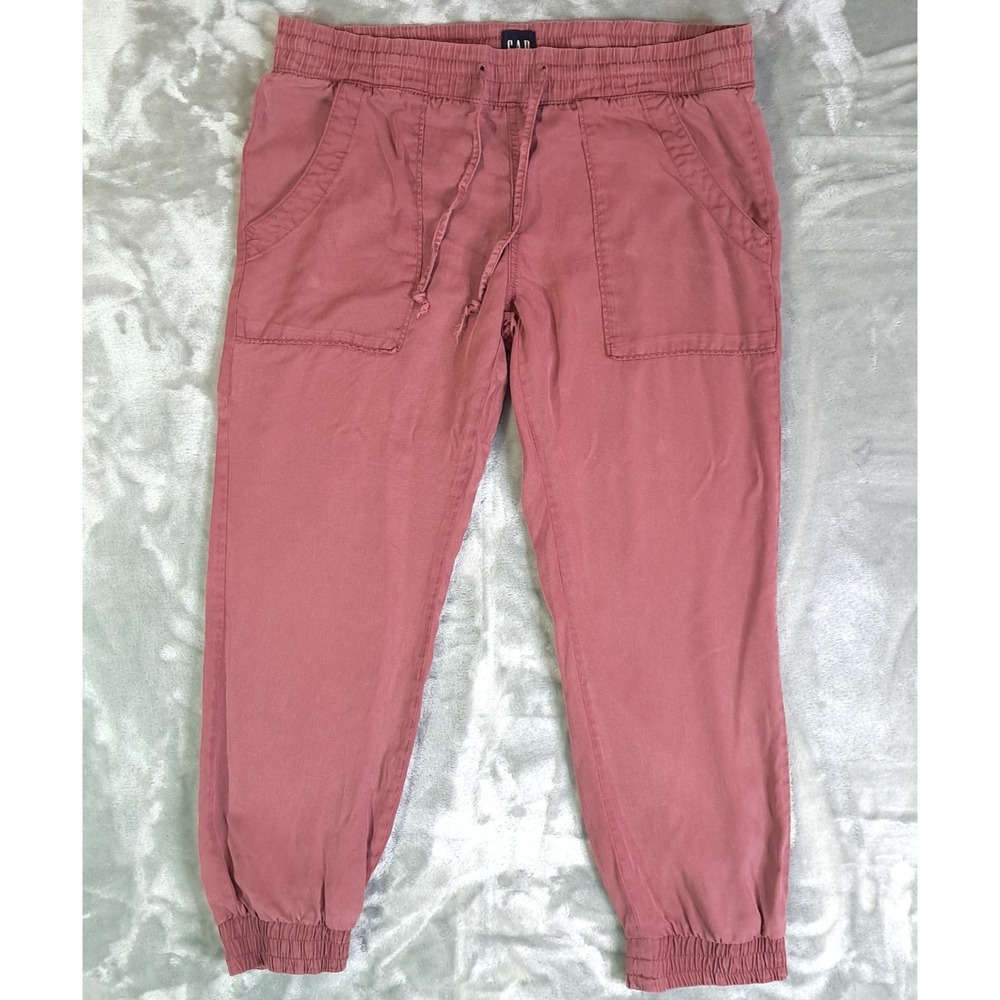 GAP Lightweight Tencel Pull-On Jogger Pants S Mauve Pink Utility Soft QLP1073S